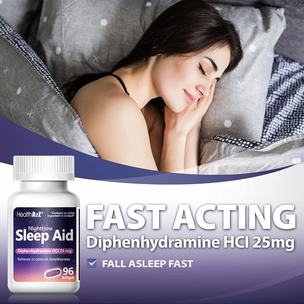 HealthA2Z softgels pour into hand, suggesting simple nightly intake.