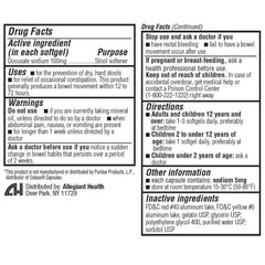 HealthA2Z Stool Softener dosing scene promotes bedtime routine.