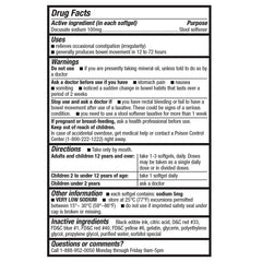 HealthA2Z Stool Softener dosing side view shows bedtime use