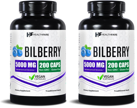 Pack of 2 HealthFare Bilberry Eyes Supplement – front view