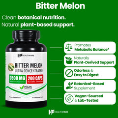 200 vegan capsules per bottle side view