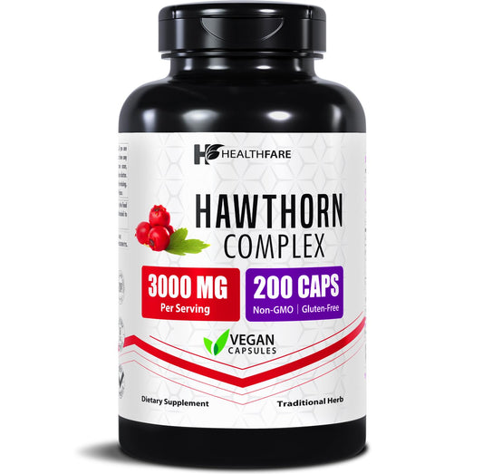 HealthFare Hawthorn Berry 3000mg bottle – front view