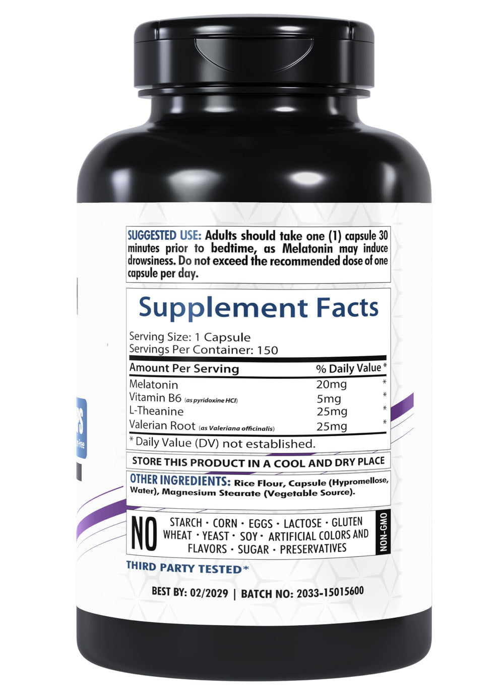 Healthfare Melatonin 20mg capsules arranged