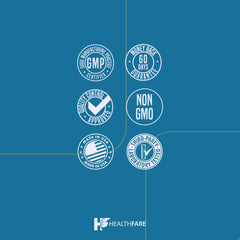 Digestive health lifestyle image featuring Healthfare product