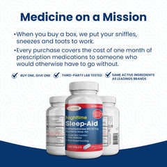 HealthLFE Sleep-Aid with glass of water illustrates easy nightly use.