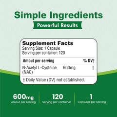 NAC 600mg HealthLife bottle with seal