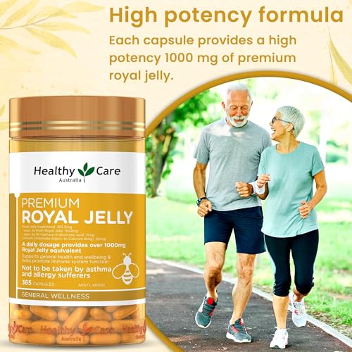 Healthy Care Royal Jelly 1000 bottle with label close-up