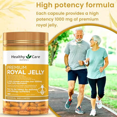 Healthy Care Royal Jelly 1000 bottle with label close-up