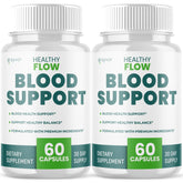 Front view of Healthy Flow Blood Support Capsules bottle