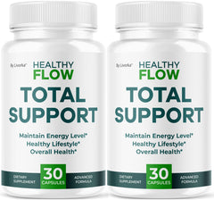 Two Healthy Flow Capsules bottles in a 2-pack on a white background