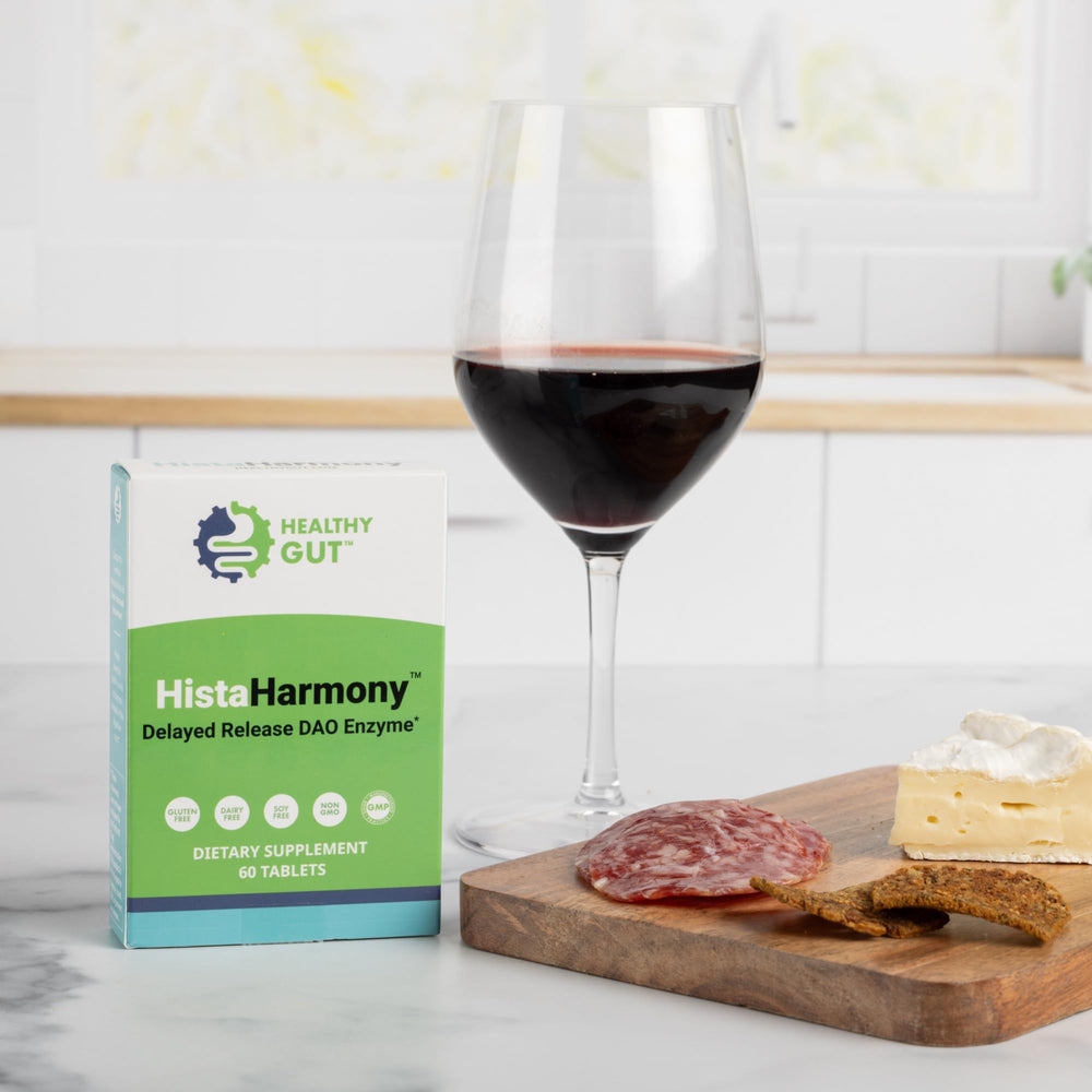 Healthy Gut HistaHarmony blister pack prepared for travel use.