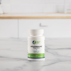 Front packaging of Healthy Gut HoloImmune Paraprobiotic supplement