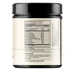 Ingredient collage featuring L-Glutamine, Zinc, Glucosamine and herbal extracts