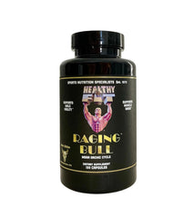 Front view of Healthy N Fit Raging Bull Mega Orchic bottle