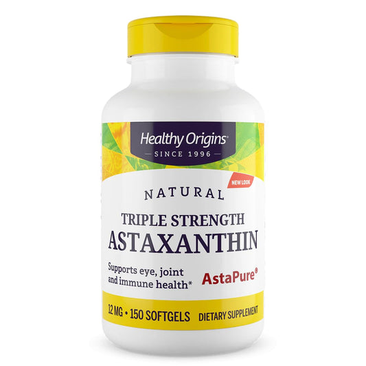 Healthy Origins Astaxanthin 12 mg Astapure softgels bottle front