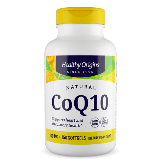 Healthy Origins CoQ10 100 mg bottle label
