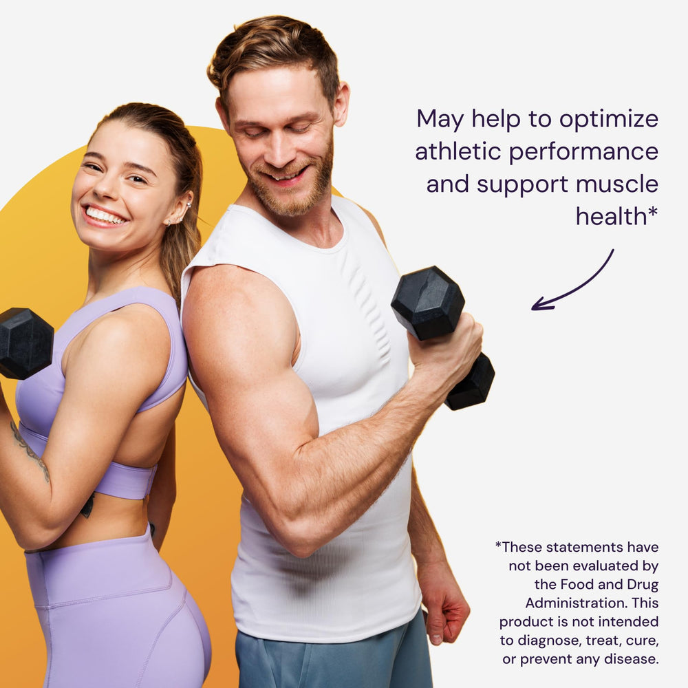 Scoop beside the bottle with creatine powder
