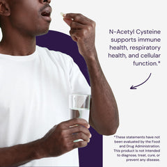 Side view of Healthy Origins NAC 1,000 mcg bottle