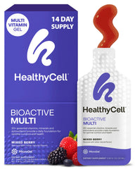 HealthyCell Bioactive Daily Liquid Multivitamin microgel gel packs close-up