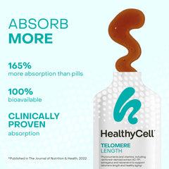 Product box with 30 grape gel packs – HealthyCell Telomere Length