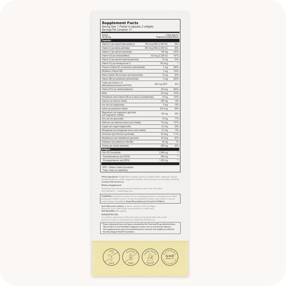 Nutrition tailored by trimester highlighting 4th trimester focus