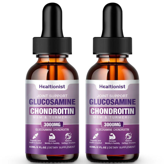 Healtionist 2-Pack Glucosamine Chondroitin MSM Liquid Drops front view
