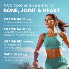 Illustration highlighting heart, bones and arterial health
