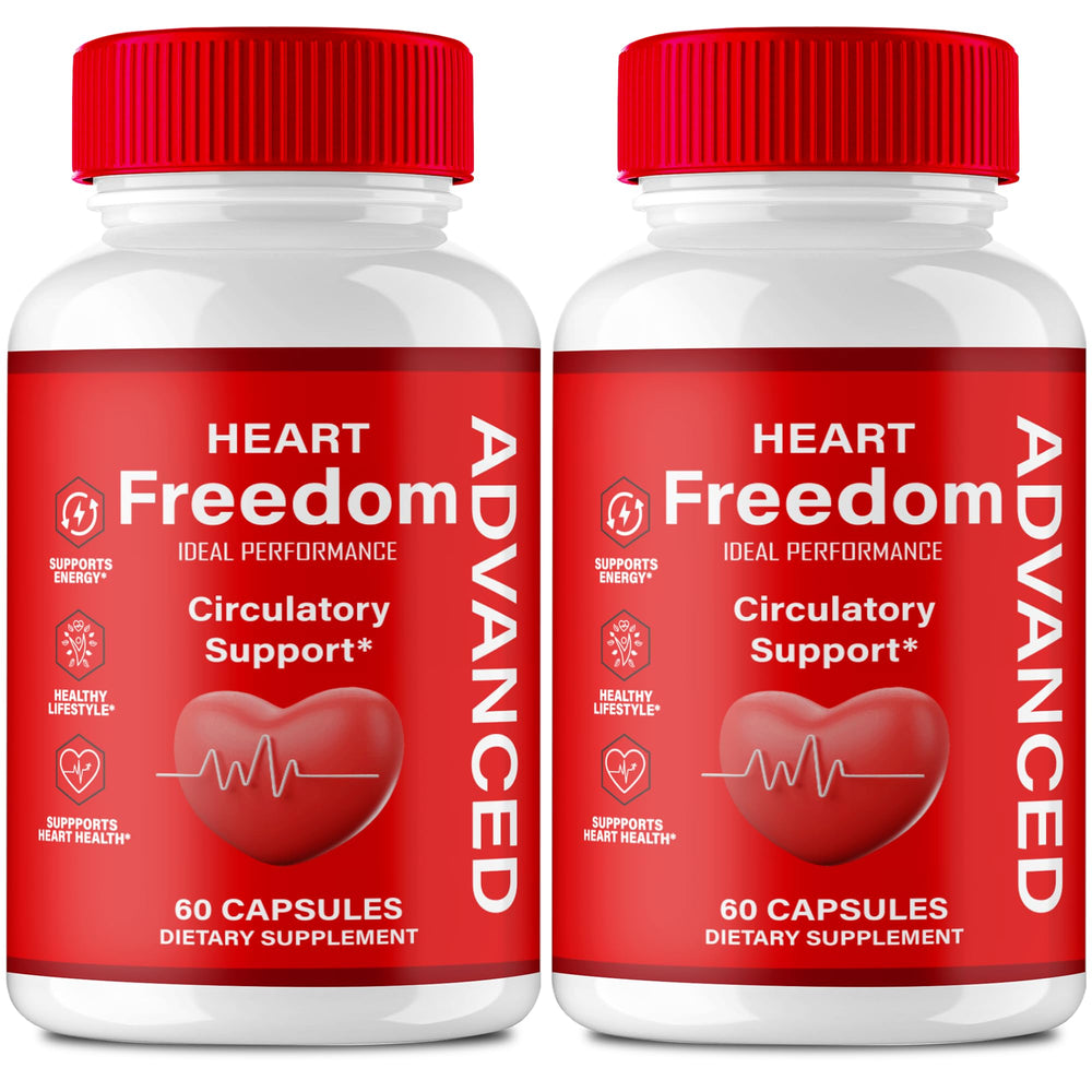 Heart Freedom Capsules bottle against white background