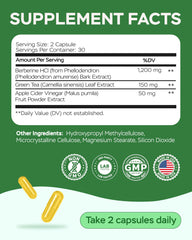 Heart health support with Berberine and green tea extract