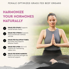 Heart, kidney, ovary and uterus organ capsules for women