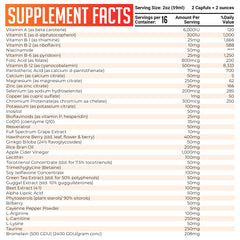 Ingredient panel showing 40 nutrients