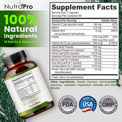 Vitamins and herbal ingredients for blood pressure and heart health