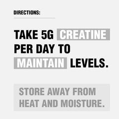 Serving scoop of Hearthy Foods Creatine Monohydrate Micronized 5g per serving