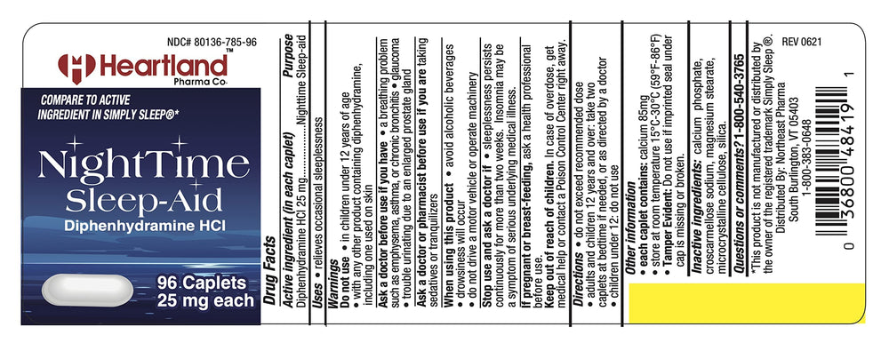 Heartland Pharma Diphenhydramine bottle and label