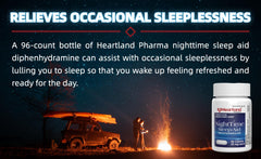 Nighttime sleep aid usage image showing restful night