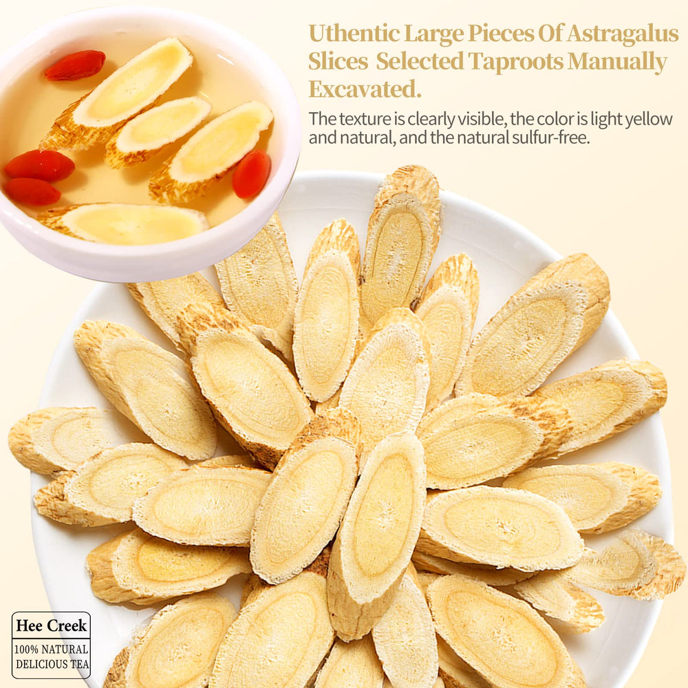 Large slices of Huang Qi astragalus root ready for tea