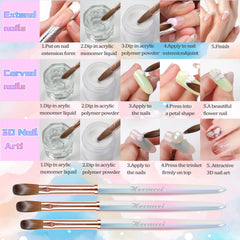 heemeei acrylic nail brush sturdy ferrule design resists shedding during use
