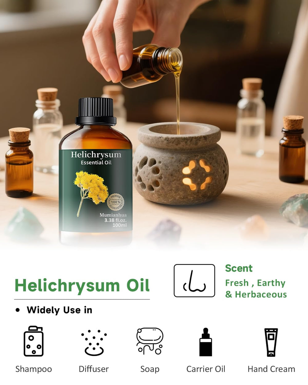 DIY soaps and candles with Helichrysum essential oil