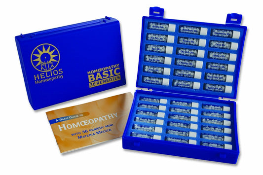 Front view of Helios Homeopathy 36-Remedy Deluxe Family Kit