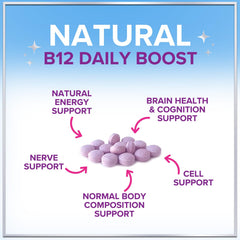 Energy support and daily vitality from B12 chewables