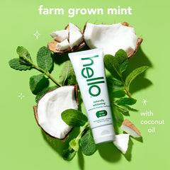Mint freshness from peppermint in hello toothpaste