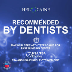 Helocaine ointment forming a clear barrier on skin close-up