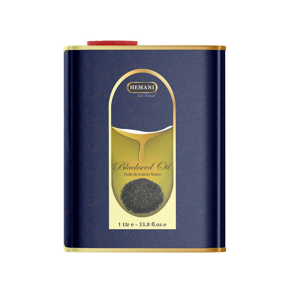 Complete Hemani Black Seed Oil 1000ml tin and bottle
