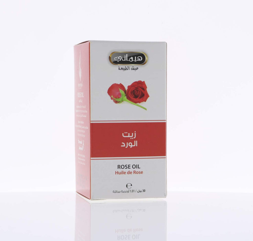 Hemani Rose Oil applied for skin and hair care
