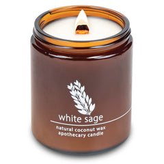 Hemlock Park 8oz White Sage candle in coconut wax