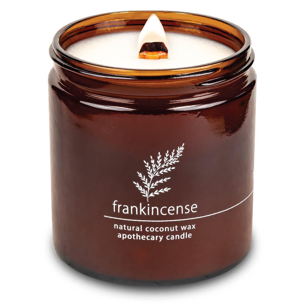 Hemlock Park Crackling Wood Wick Candle 16 oz with Frankincense fragrance