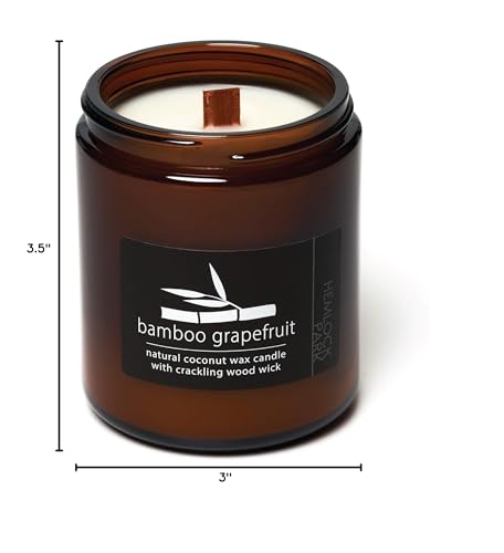 American-made handcrafted candle with FSC-certified wooden wick