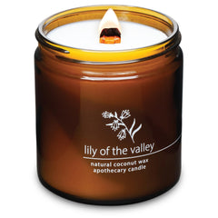 Hemlock Park 16 oz Lily of the Valley candle with wooden wick