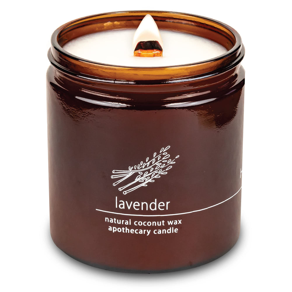 Hemlock Park Lavender Wood Wick Candle, 16 oz, handcrafted