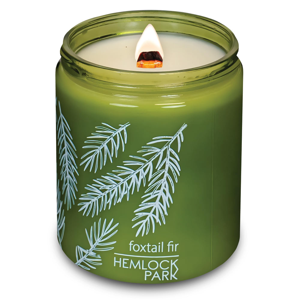 Close-up of natural coconut wax and wood wick